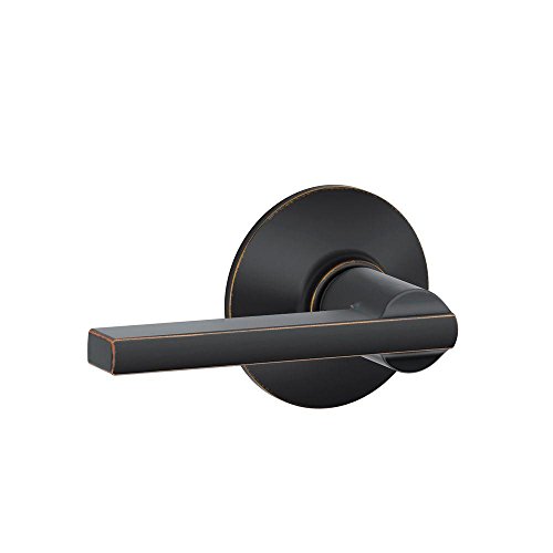 Schlage F10 LAT 716 Latitude Passage Lever, Aged Bronze