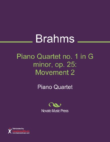 Piano Quartet no. 1 in G minor, op. 25: Movement 2 Sheet Music (Piano Quartet)