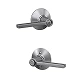 Schlage F40 LAT 626 Latitude Privacy Lever, Satin Chrome