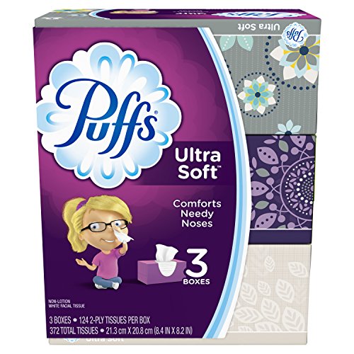 Book Cover Puffs Ultra Soft Facial Tissues-124 ct, 3pk (Packaging may vary)