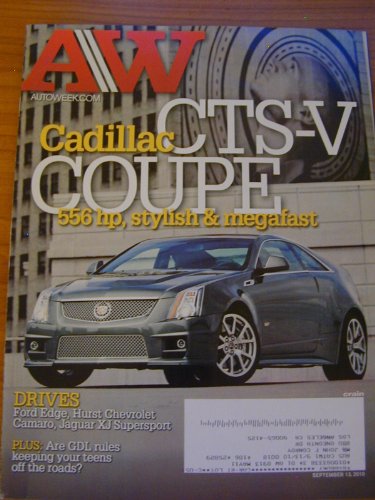 Auto Week Magazine September 13, 2010 Cadillac CTS-V COUPE