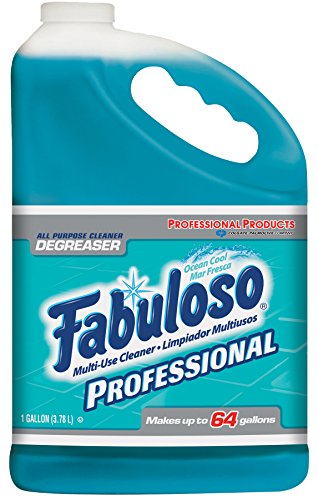 Book Cover Fabuloso Professional All-Purpose Cleaner, Ocean Cool Scent, Blue, 1 Gallon, Concentrated Deep Cleaning Professional Degreaser Bottle 04373