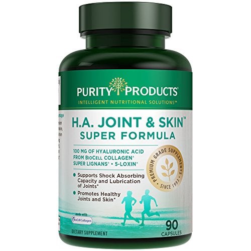 Book Cover H.A. Joint and Skin Super Formula - Purity Products - Biocell Collagen w/Hyaluronic Acid Supports Healthy Joint Flexibility, Healthy Synovial Fluid, and Joint Lubrication - 5-Loxin - 90 Capsules (1)