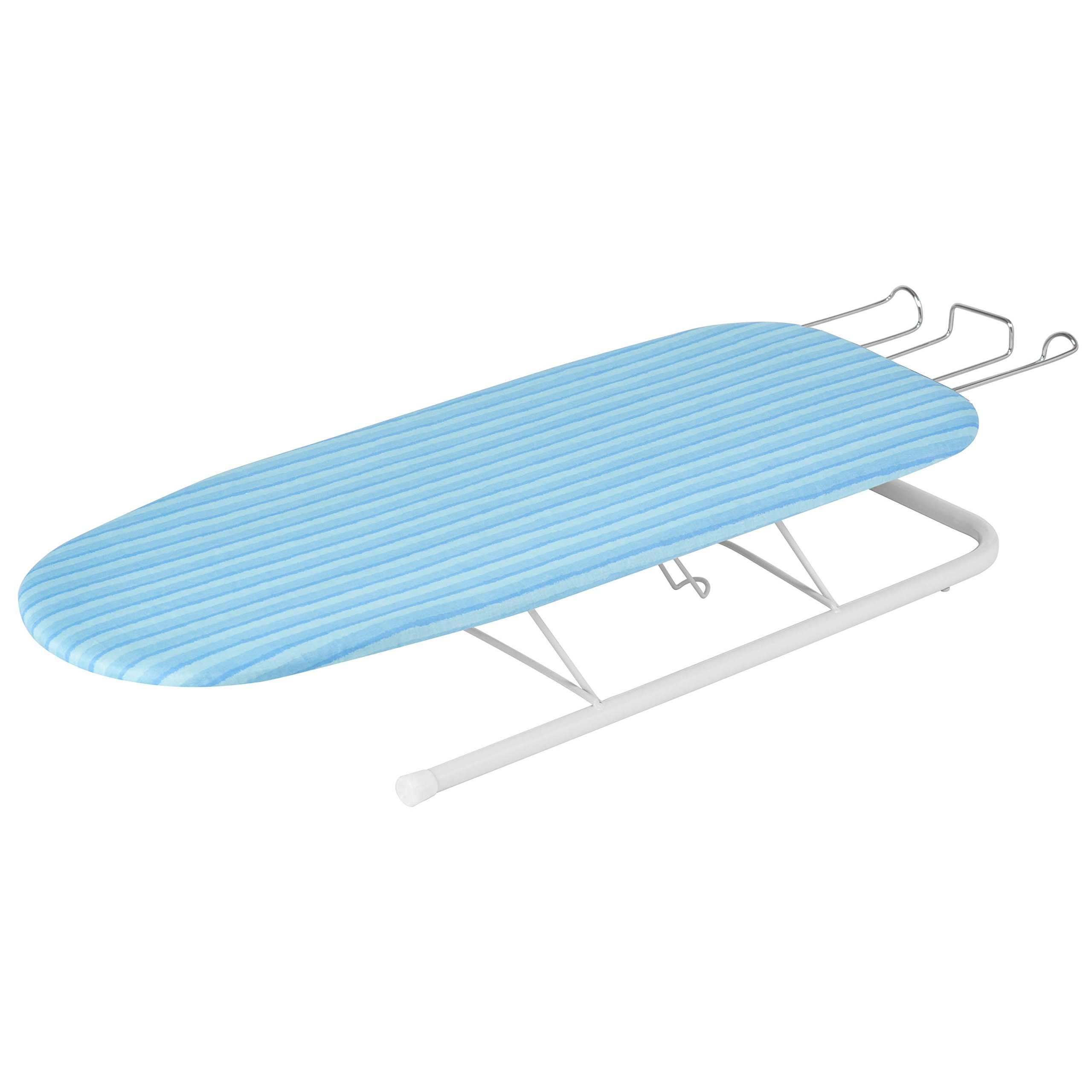 Book Cover Honey-Can-Do Tabletop Ironing Board with Retractable Iron Rest, Aqua Stripe