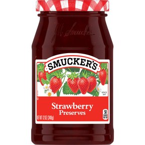 Smucker's Strawberry Preserves, 12 Ounces (Pack of 6) Strawberry 12 Ounce (Pack of 6)
