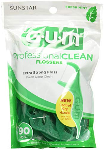 Gum Eez-Thru Flossers Mint, 90 count (Pack of 3)