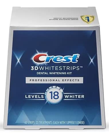 Crest 3D White Professional Effects Whitestrips Teeth Whitening Kit, 20 Treatments (Packaging may vary)