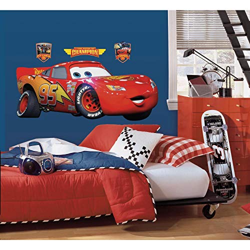 Book Cover RoomMates Disney Cars Lightning McQueen Giant Wall Stickers
