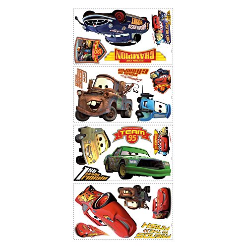 Book Cover RoomMates RMK1520SCS Disney Pixar Cars Piston Cup Champs Peel and Stick Wall Decals