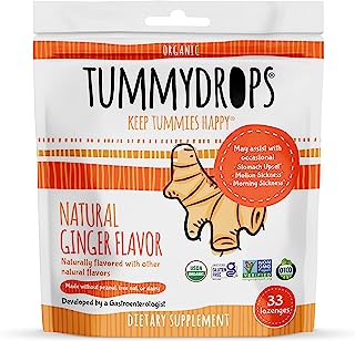 Book Cover Tummydrops Ginger (bag of 30 individually wrapped drops) by Enteral Health & Nutrition LLC