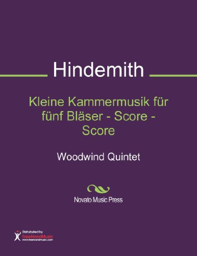 Kleine Kammermusik fÃ¼r fÃ¼nf BlÃ¤ser - Score - Score
