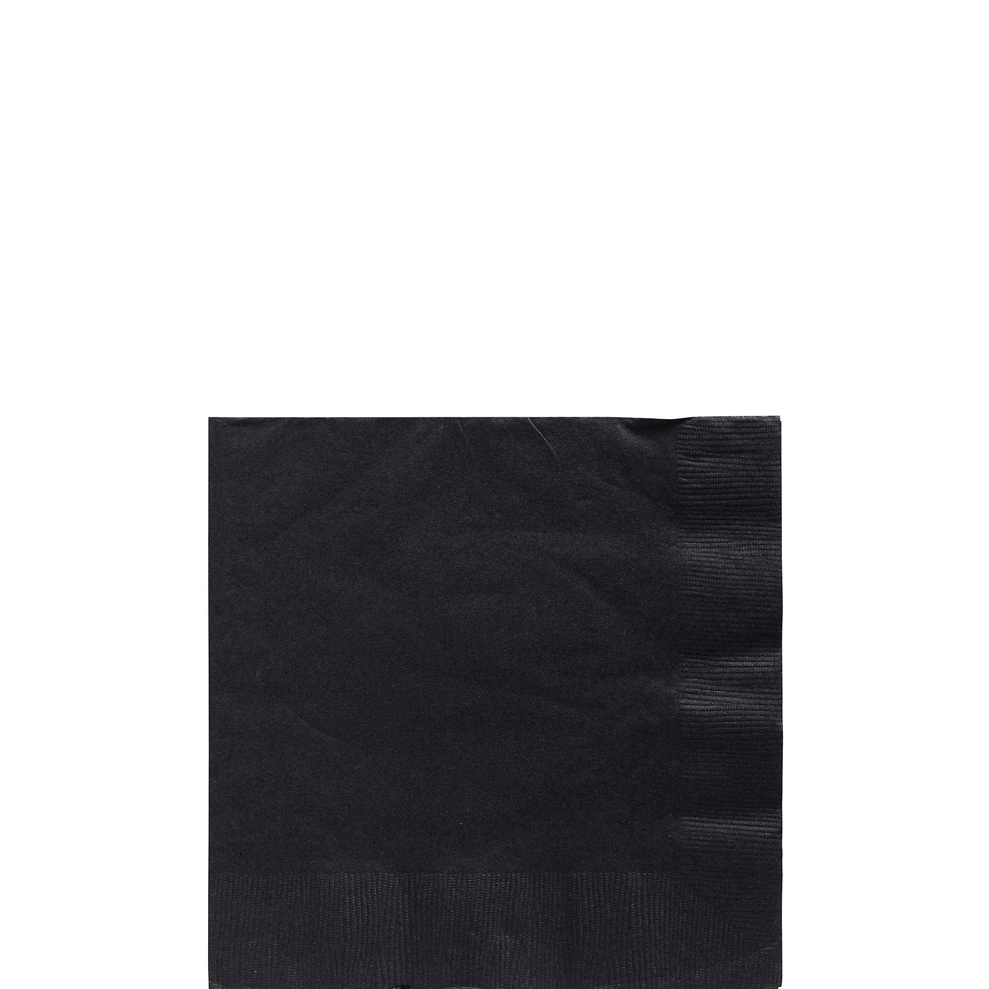 Big Party Pack Jet Black Beverage Napkins | Pack of 125 | Party Supply