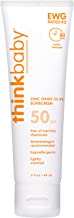 Baby Sunscreen Natural Sunblock by Thinkbaby, Safe, Water Resistant Sunscreen - SPF 50+ (3 ounce)