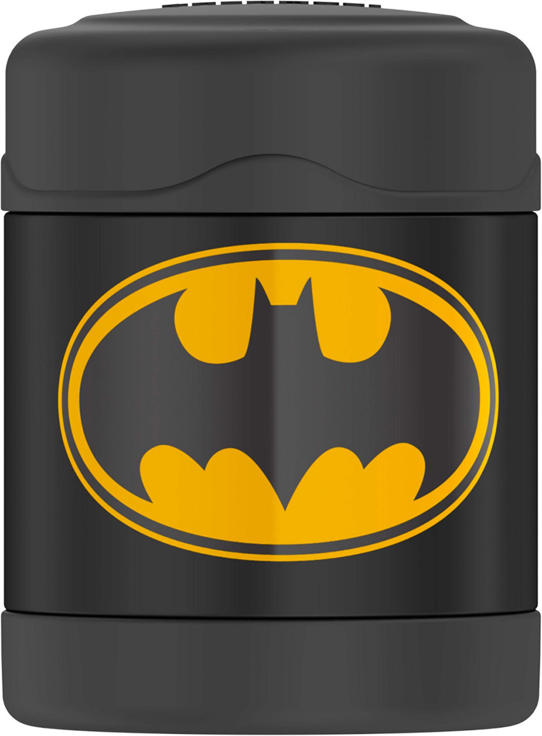 Book Cover THERMOS FUNTAINER 10 Ounce Stainless Steel Vacuum Insulated Kids Food Jar, Batman