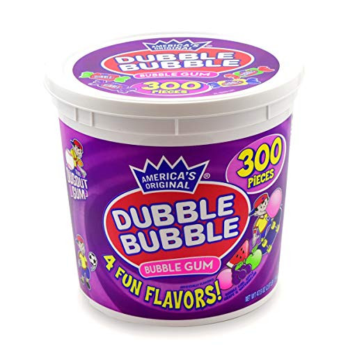 Book Cover Tootsie Roll Dubble Bubble, No Peanut Allergen Tub, Assorted, 300 Count.