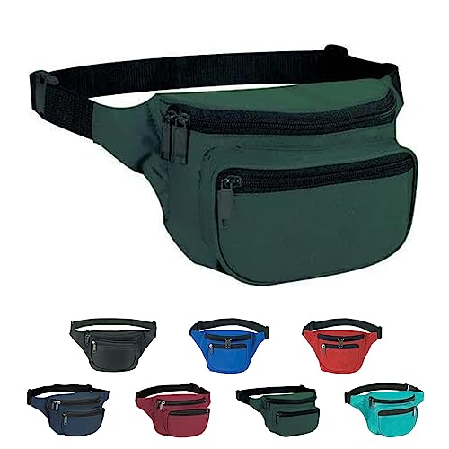 Yens Fantasybag 3-Zipper Fanny Pack, FN-03 (Hunter Green)