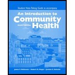 An Introduction to Community Health Student Note-taking Guide (Paperback, 2008) 6th EDITION