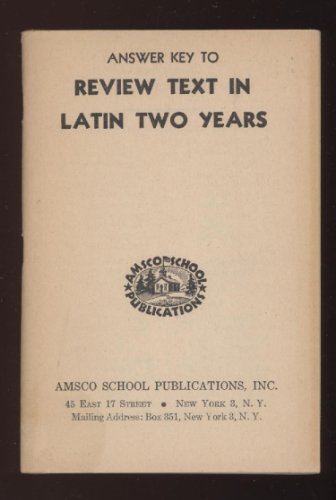 Answer Key to Review Text in Latin Two Years