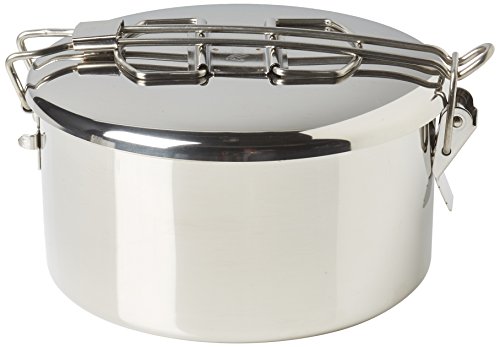 Zebra Stainless Steel Food Box and Pan with Snap on Lid, 14cm, Silver