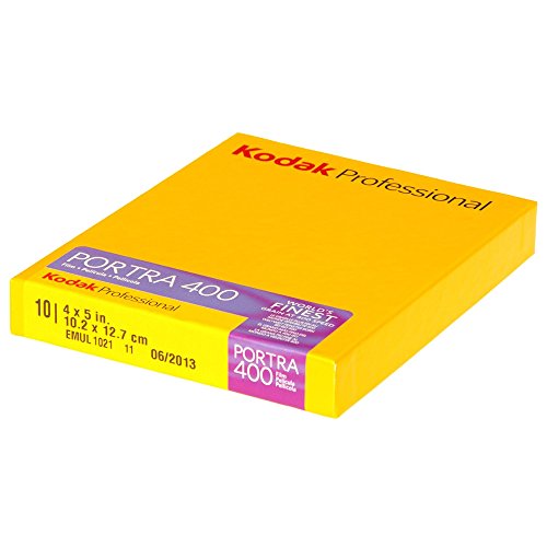 Kodak 880 6465 Portra 400 Professional ISO 400, 4 x 5 Inches, 10 Sheets, Color Negative Film (Yellow)