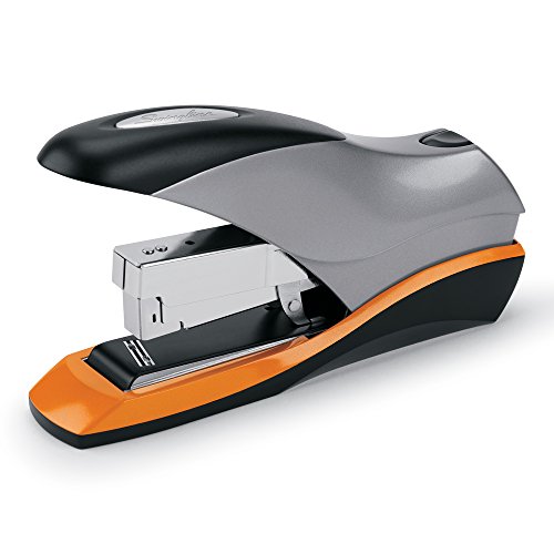 Swingline Stapler, Full Strip, 70 Sheet Capacity, Optima 70, Jam Free, Reduced Effort, Soft Grip, Metal, Silver, Black and Orange (87870)