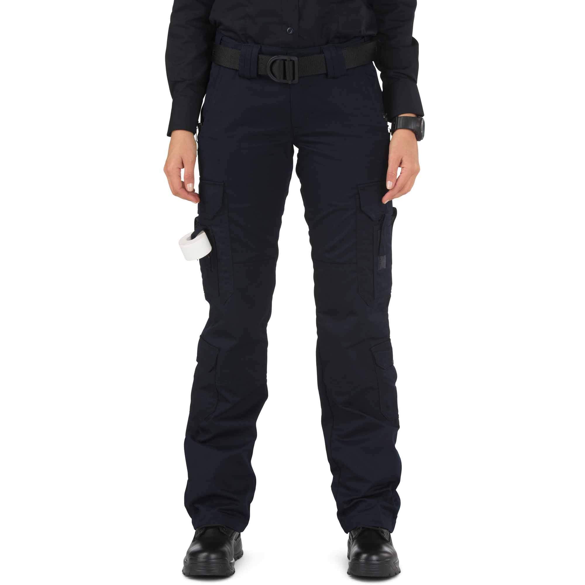 Book Cover 5.11 Tactical Women's Taclite Lightweight EMS Pants, Adjustable Waistband, Teflon Finish, Style 64369 Dark Navy 2