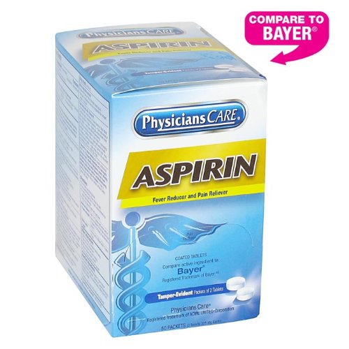 Book Cover PhysiciansCare by First Aid Only Aspirin Tablets, 50 Count