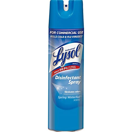 Book Cover Lysol Professional Disinfectant Spray, Spring Waterfall, 19 oz, Clear