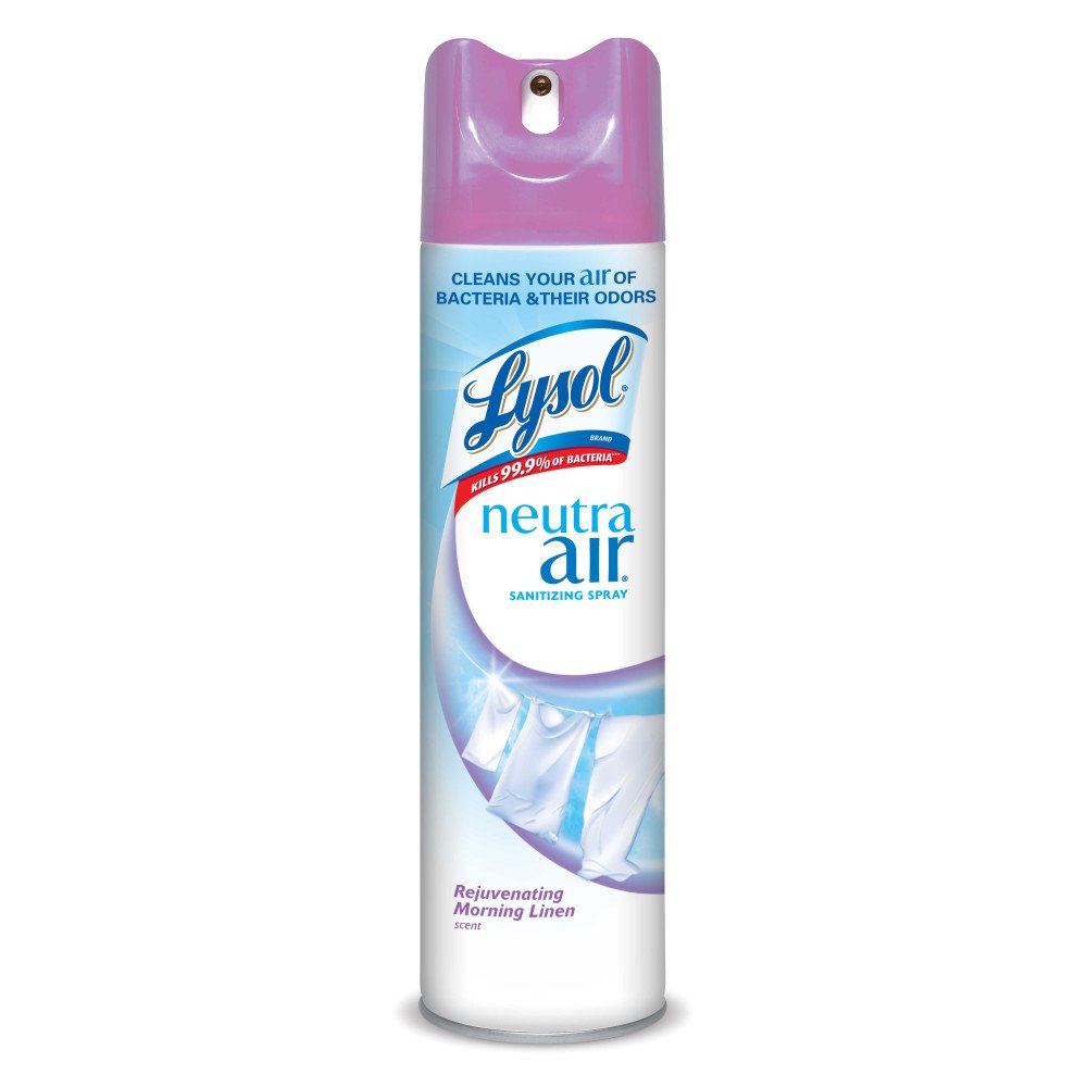 Book Cover Lysol Neutra Air Sanitizing Spray, Morning Linen, 10oz, Air Freshener, Odor Neutralizer
