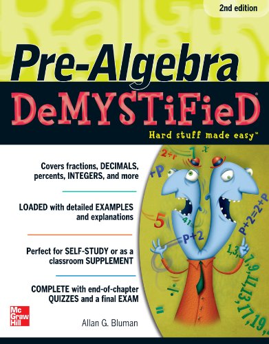 Book Cover Pre-Algebra DeMYSTiFieD, Second Edition