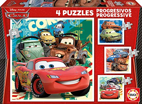 Educa - 14942 - Puzzle - Progressif Cars 2, 4 Puzzle