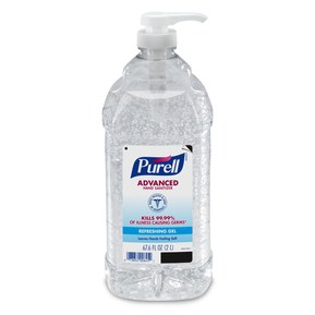 Purell Advanced Hand Sanitizer Refreshing Gel, Clean Scent, 2-Liter Pump Bottle (Pack of 1). 9625-04 67.6 Fl Oz (Pack of 1)