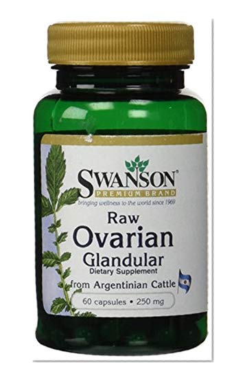 Swanson Ovarian Glandular Women's Hormone Ovarian Health Hormonal Balance Support Supplement 250 mg 60 Capsules