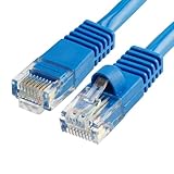 Cmple - Cat5e Ethernet Cable 100 ft, 350 MHz UTP Cat 5e Ethernet Patch Cable, 1Gbps Network LAN Cable, RJ45 Connectors, Compatible with PC, Laptop, Modem, Router, HDTV, Gaming Console - Blue