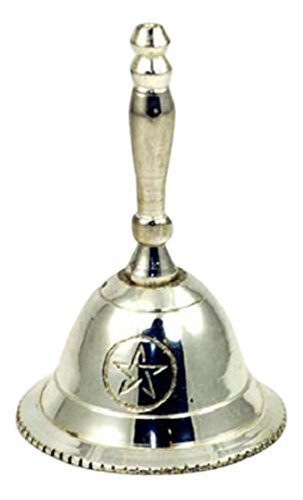 Book Cover New Age Imports Inc. Altar Bell with Pentagram Design, 3 inches tall