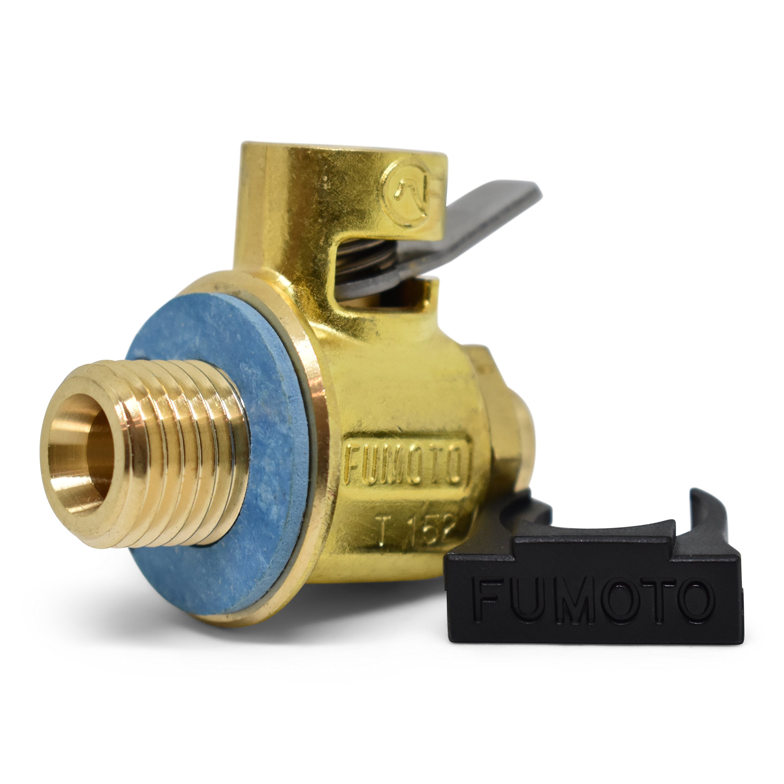 Fumoto Original F108S FS-Series Drain Valve with Short Nippple with Lever Clip, Bronze, 16mm-1.5
