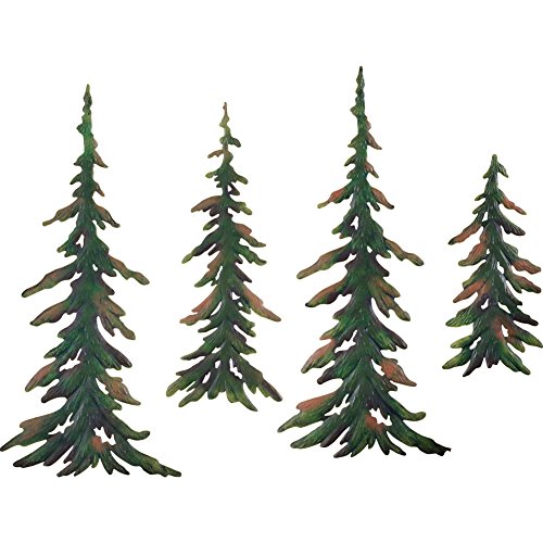 Book Cover Vminno Collections Etc Evergreen Pine Tree Metal Wall Decor Set of 4