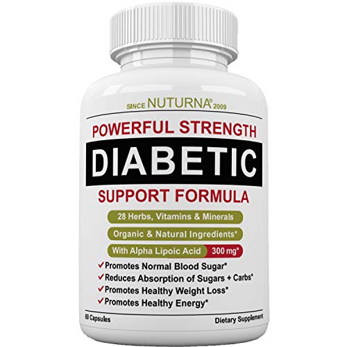 Diabetic Support Formula - 28 Vitamins Minerals & Herbs with 300 mg Alpha Lipoic Acid for Blood Sugar Support - Healthy Body Weight & Extra Energy Support - Multivitamin Supplement for Men & Women