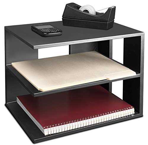Victor Midnight Desk Shelf, 13.5" x 13.5" x 10.5", Matte Black