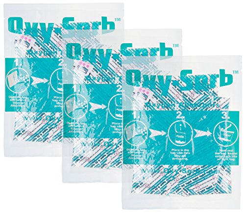 Oxy-Sorb 60-300cc Oxygen Absorbers for Long Term Food Storage (Bags of 20), ‎300CC-S20-3PK Blue