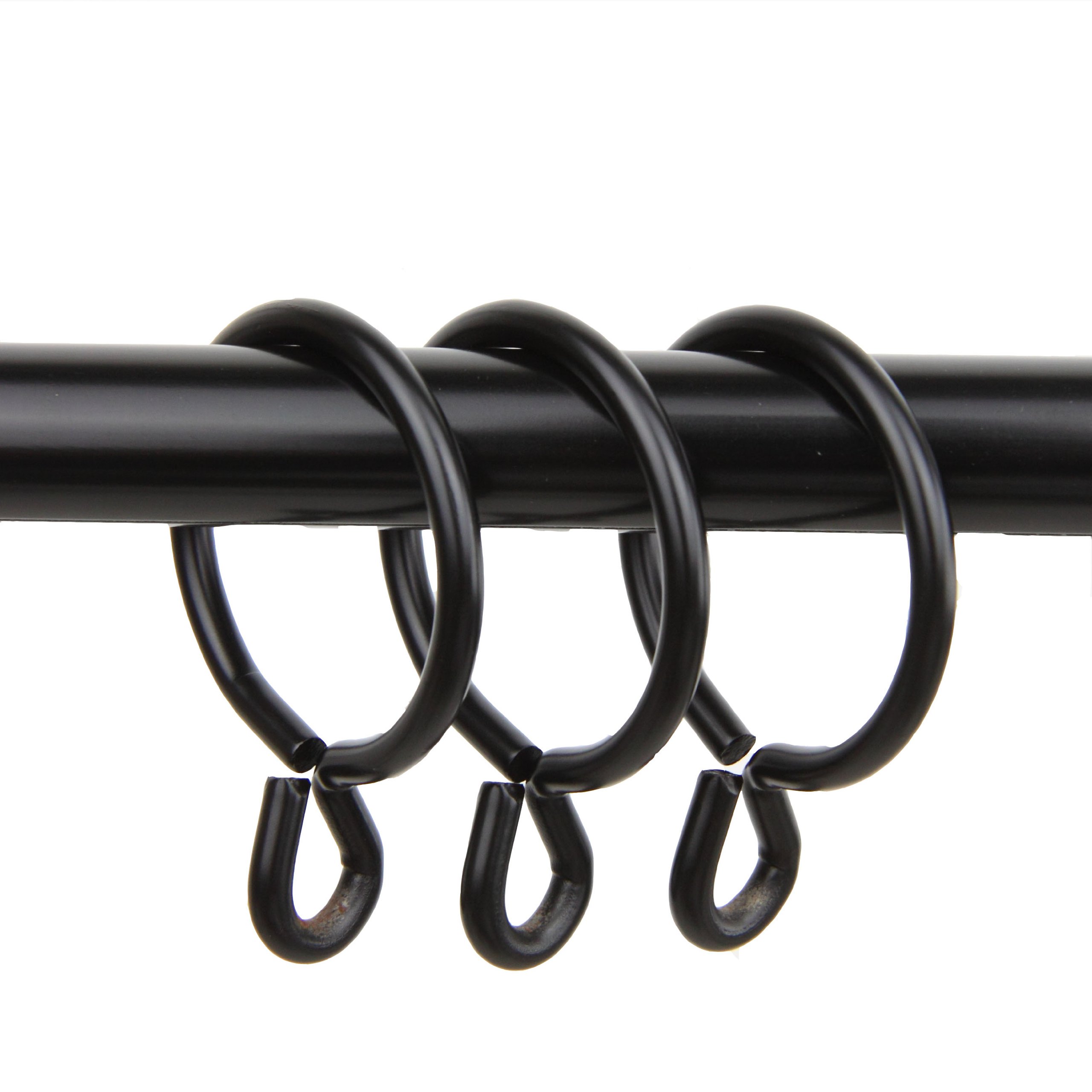 Book Cover Rod Desyne 10 Count Eyelet Curtain Rings, 1-3/8-Inch, Black