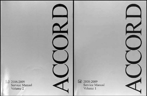 2008-2009 Honda Accord Repair Shop Manual Original 2 Volume Set