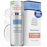 Dr. Denese SkinScience HydroShield Retinol Serum for Face 4 oz – Dermatologist Tested Hydrating Serum, Contains Retinol and Ceramides for Deep Moisture - Cruelty Free