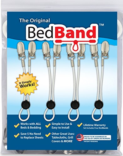 Book Cover Bed Band ORIGINAL Sheet Holder. Adjustable Sheet Fastener/Holder/Strap/Suspender/Gripper