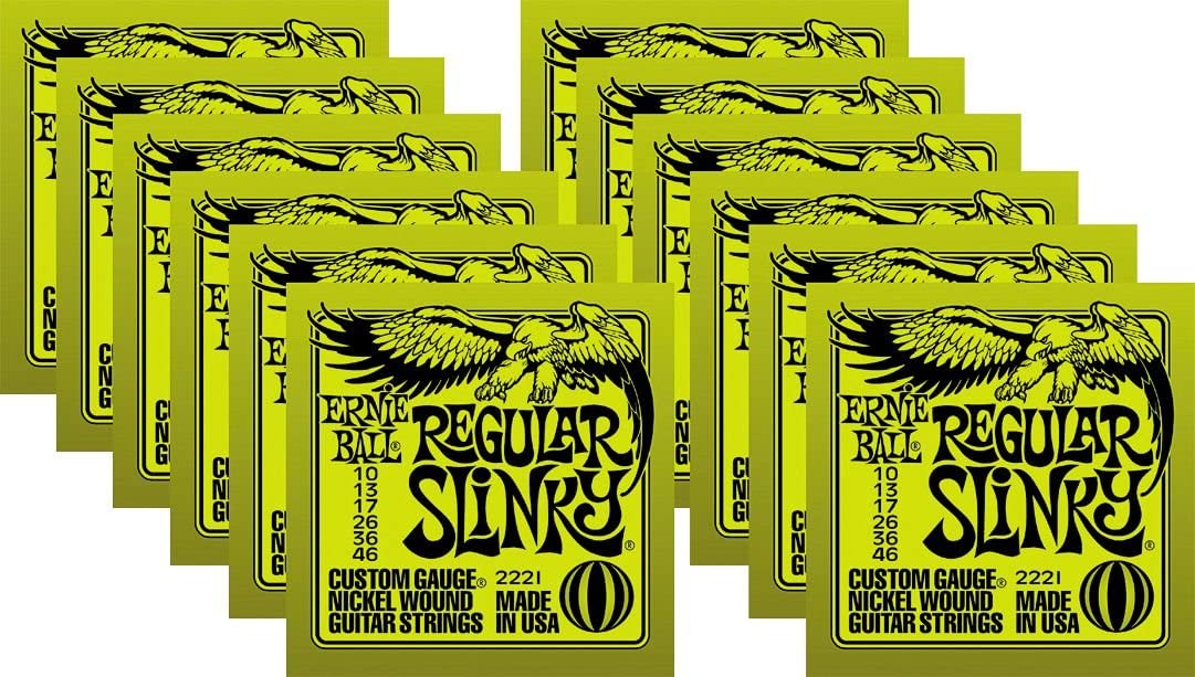 Book Cover Ernie Ball 2221 Nickel Slinky Lime Guitar Strings - Buy 10, Get 2 Free