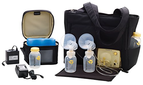 Book Cover Medela Pump in Style Advanced with On the Go Tote, Double Electric Breast Pump, Nursing Breastfeeding Supplement, Portable Battery Pack, Sleek Microfiber Tote Bag included with Breastpump