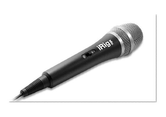 IK Multimedia iRig Mic Handheld Condenser Microphone for Mobile Devices, Metal Housing, 3.5mm Jack for iPhone, iPad, iPod Touch, and Android Devices Plus Headphone Output