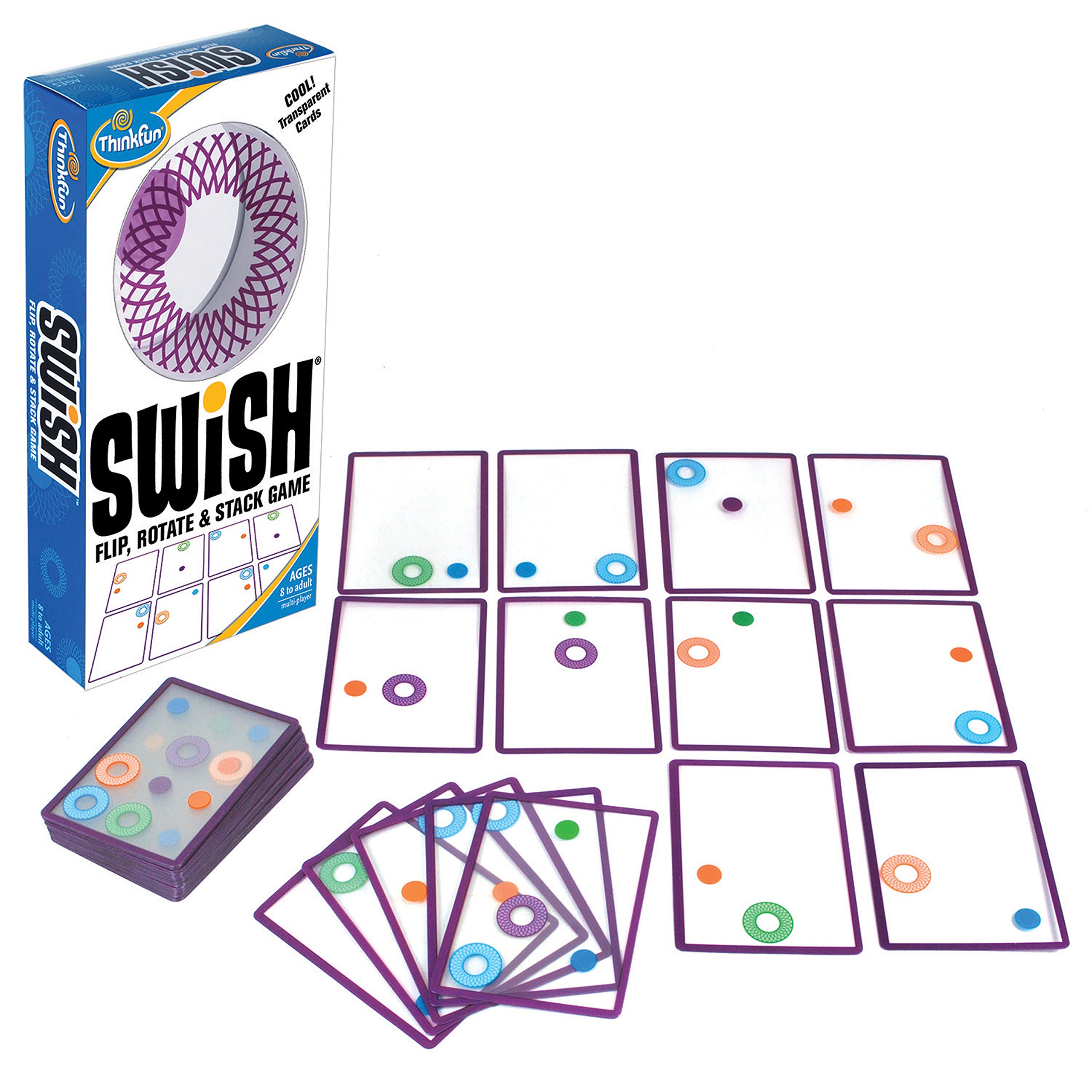 Book Cover ThinkFun Swish - A Fun Transparent Card Game and Toy of the Year Nominee For Age 8 and Up