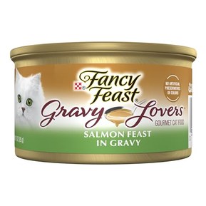 Purina Fancy Feast Gravy Lovers Salmon Feast Grilled Gourmet Cat Food in Wet Cat Food Gravy - (Pack of 24) 3 oz. Cans