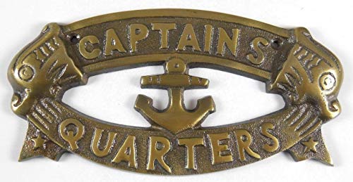 1 X CAPTAINS QUARTERS Nautical Plaque